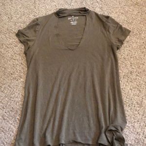 AE green choker top
